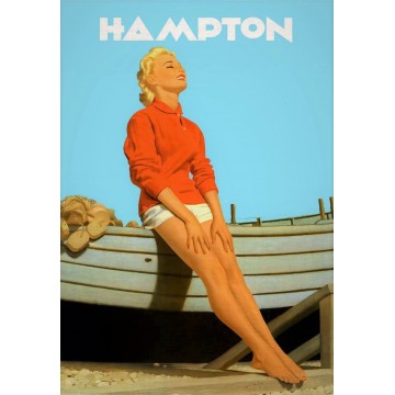 Hampton Vintage advertising Art Print